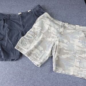 Red Head Brand Co Mens 42 Cargo Shorts Bundle Camo Charcoal Grey 2 Pack